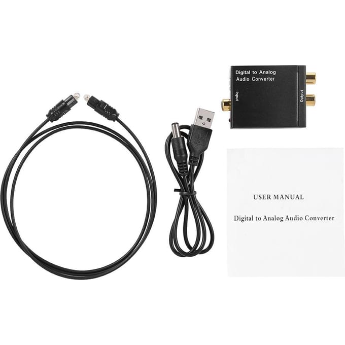 Digitale Optische naar Analoge Coaxiale Audio Converter Adapter RCA Converter wit