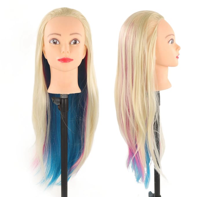 Haar Mannequin Trainingshoofd met Gereedschap Haarstyling Kappers Mannequin Hoofd voor Salon beige