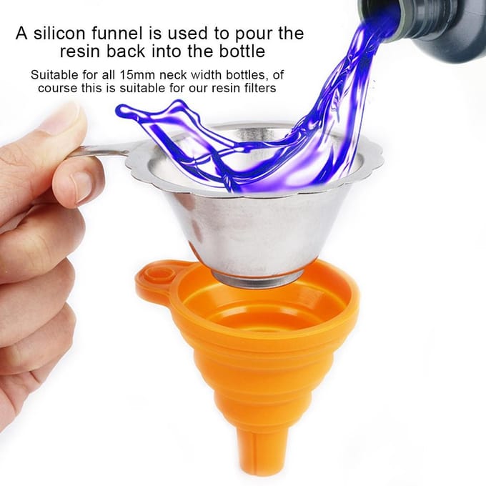 Entonnoir de Filtration de Résine Photosensible pour Imprimante 3D Combinaison Filtre Consommable à Polymérisation Lumière blanc