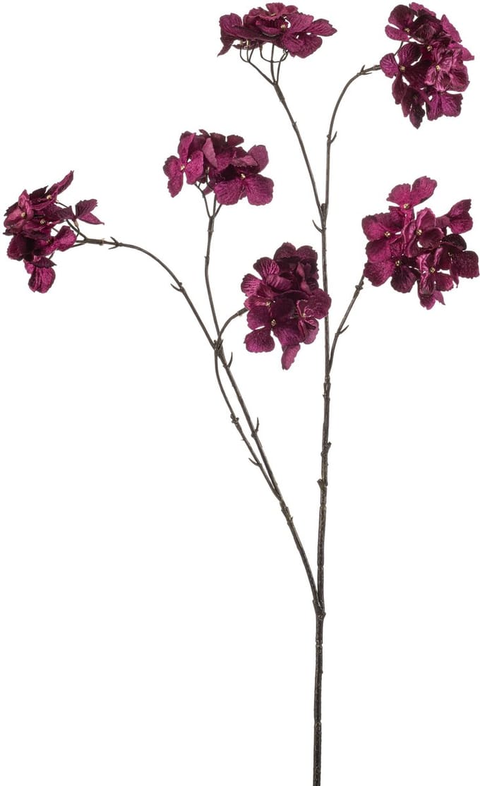 Emerald - Kunstbloem Hortensia 85cm paars - Kunstplant voor binnen