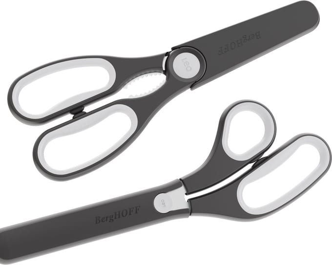 LEO Multifunctionele keukenschaar met magnetische hoes Graphite 26cm - Zwart -