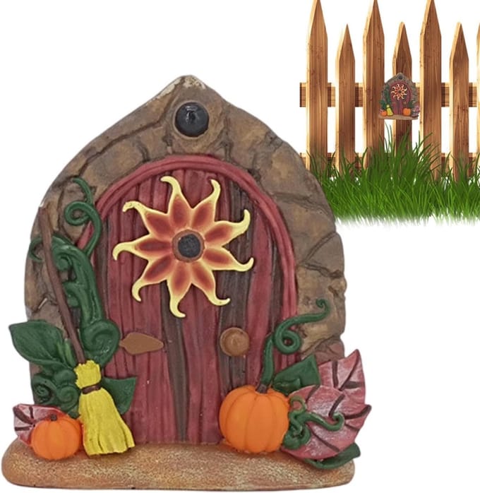 Feeëndeuren Buiten - Kabouter Decoratie - Tuin Aankleding - Veilig Hars Materiaal - 2.8 x 11 cm