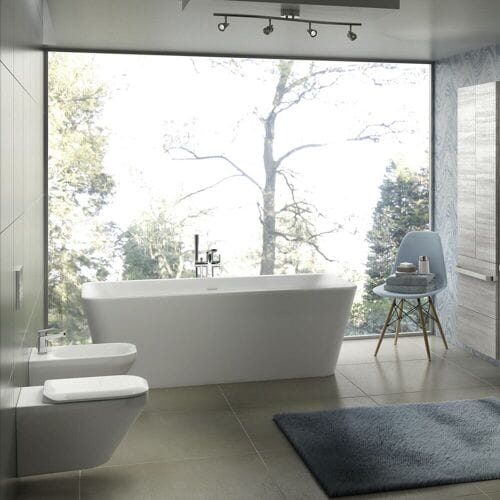 Ideal Standard II freestanding body shape bathtub 180 x 80 cm, incl. drain and overflow set K8725V1