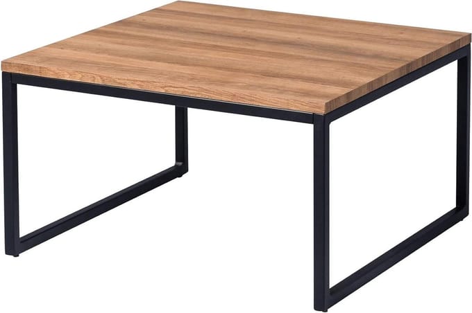 Salontafel Vierkant - Woonkamertafel - Ontspannen Zitten - Eiken Decor - 60x60cm - Bruin