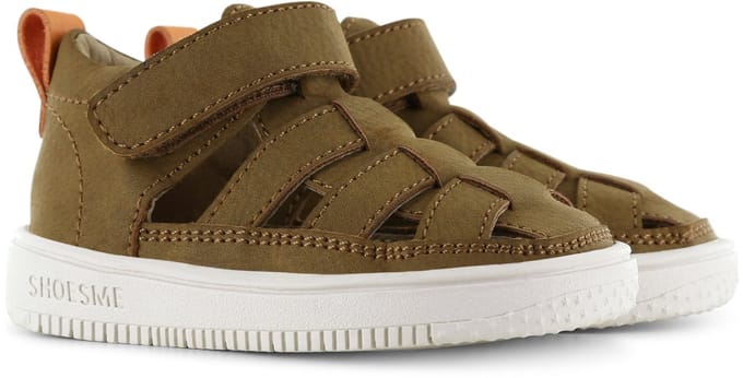 Shoesme Cognac Sandaaltje - Sandalen Kind - Jongens - Cognac - Microleer - Maat 24