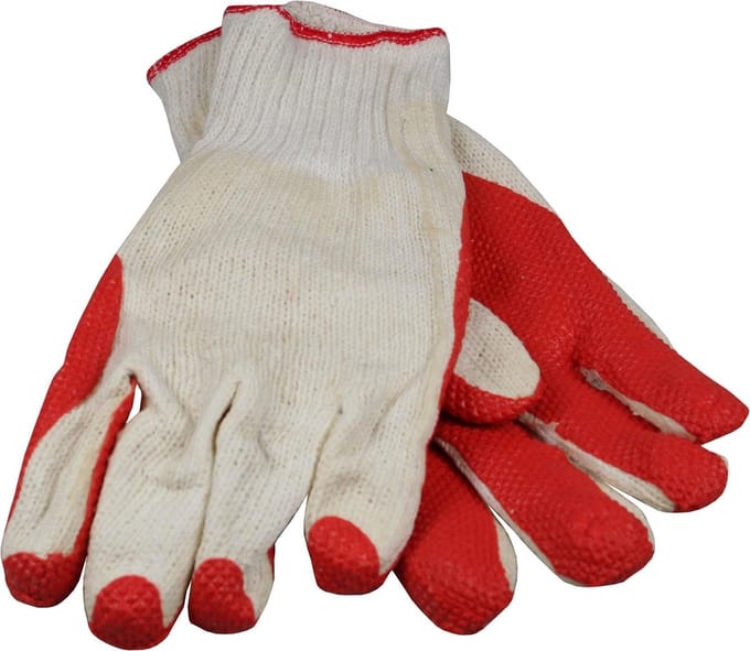 Benson Werkhandschoen - latex coating - elastisch manchet - oranje - 1 paar