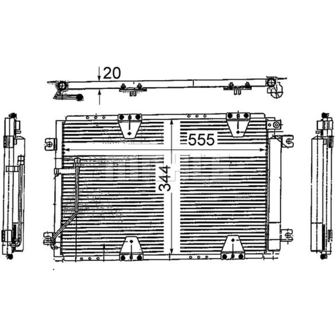 Condensator, airconditioner MAHLE AC 713 000S
