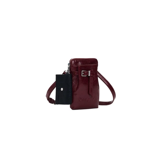 Desigual telefoontasje Mone Half Logo Alma Phone Bag Garnet donkerrood
