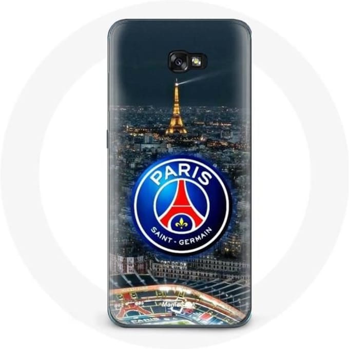 Coque - Maniacase - Samsung Galaxy A3 2017 - Noir - Souple - PSG logo noir