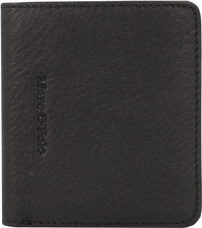 Marc O'Polo Leren Portemonnee Taro Wallet Black Zwart