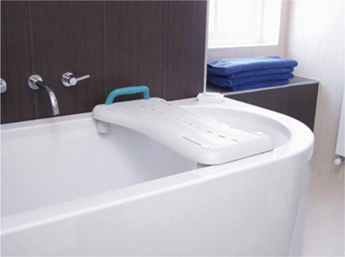 Aidapt Badplank 41-62 cm - Met handvat verstelbaar - Wit/Blauw