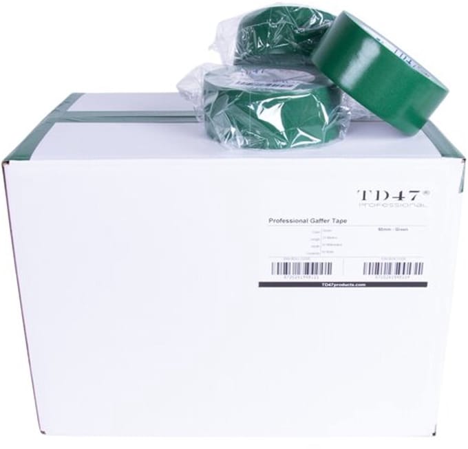 TD47 Professional Gaffa Tape 50mm x 25m Groen (Doos 30 Rollen)