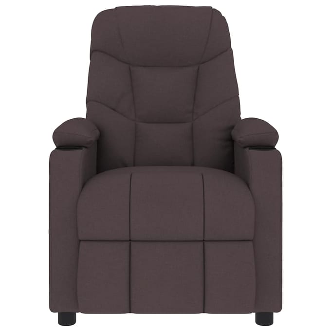 vidaXL - Massagestoel - stof - donkerbruin