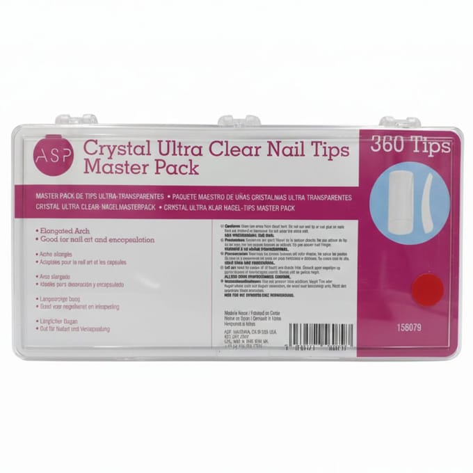 Nagel accesoires Asp Ultra Transparante Crystal Nageltips Master Pack - 360 stuks