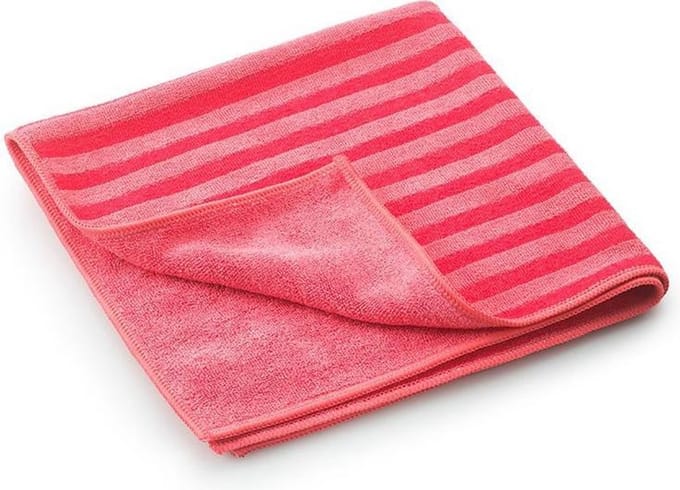 MAUS microvezeldoekjes scrub rood met speciale borstelkant. 10 stuks