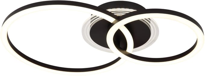 Globo - plafonniere - LORETTA - zwart - metaal - LED - 48039-30