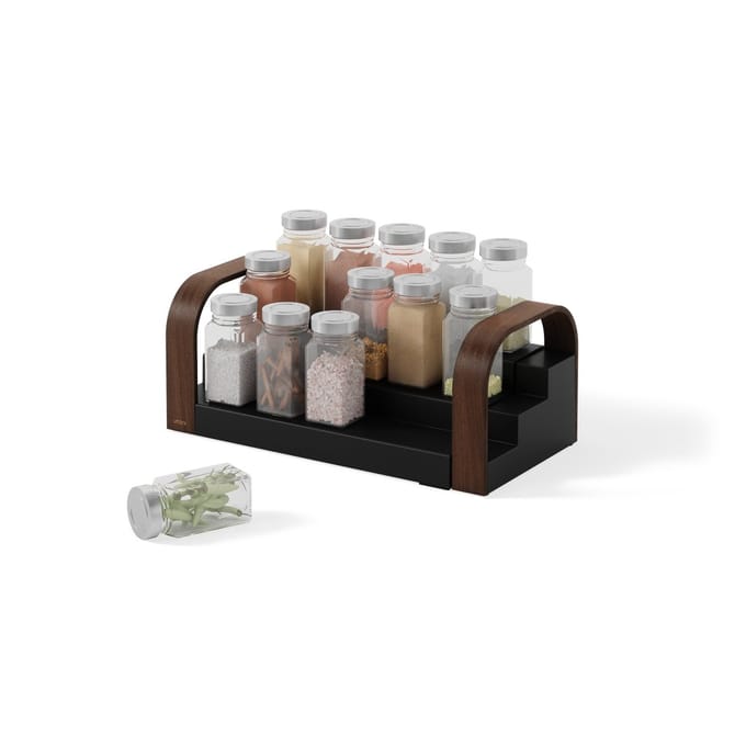 BELLWOOD 3-TIER SPICE SHELF BLK/WAL