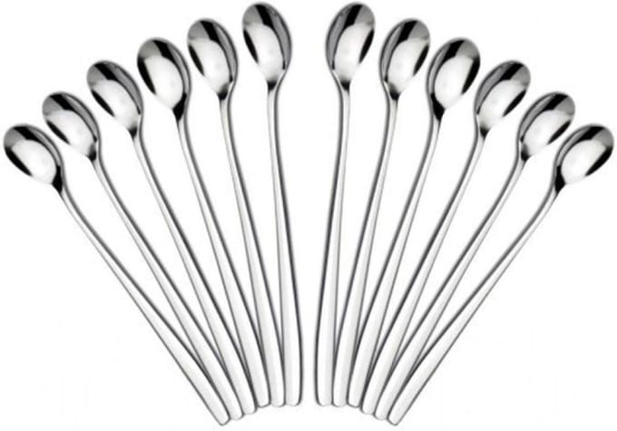 Generik Latte Macchiato lepeltjes - 12 stuks - RVS