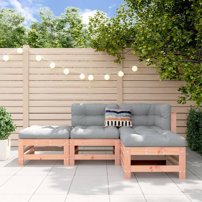 vidaXL - 4-delige - Loungeset - massief - douglashout