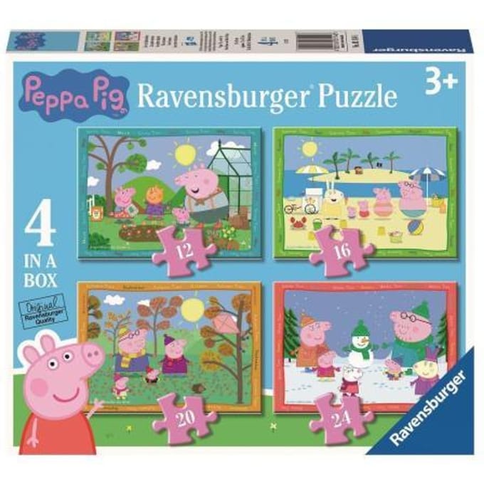 Ravensburger puzzel Peppa Pig: 4 seizoenen - 12+16+20+24 stukjes