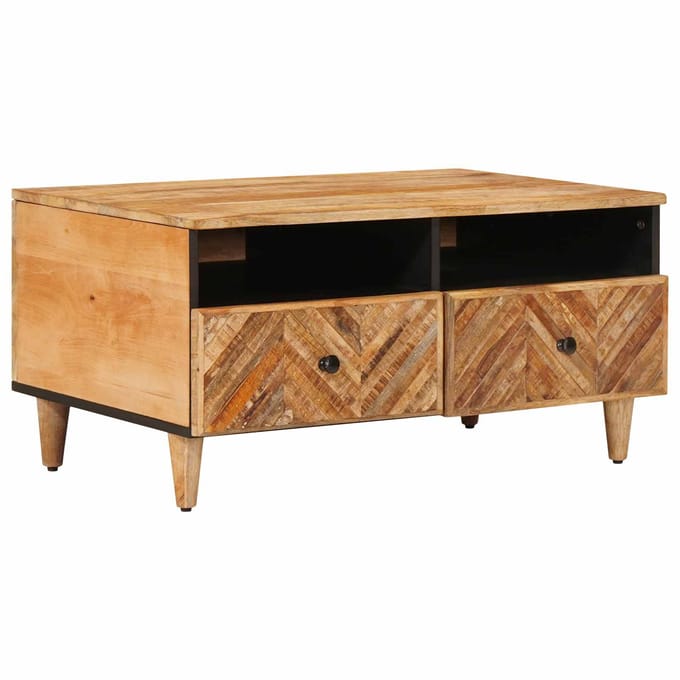 vidaXL - Salontafel - Bruin - 80 - x - 54 - x - 40 - cm - Massief - Mango - Hout
