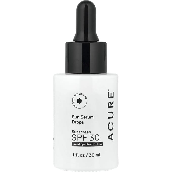 ACURE Sun Serum Drops Zonnebrandcrème, SPF 30, 30ml (1 fl oz) white