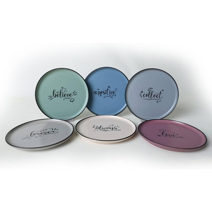 6-delige taart serveerset Luce keramiek | Hermia