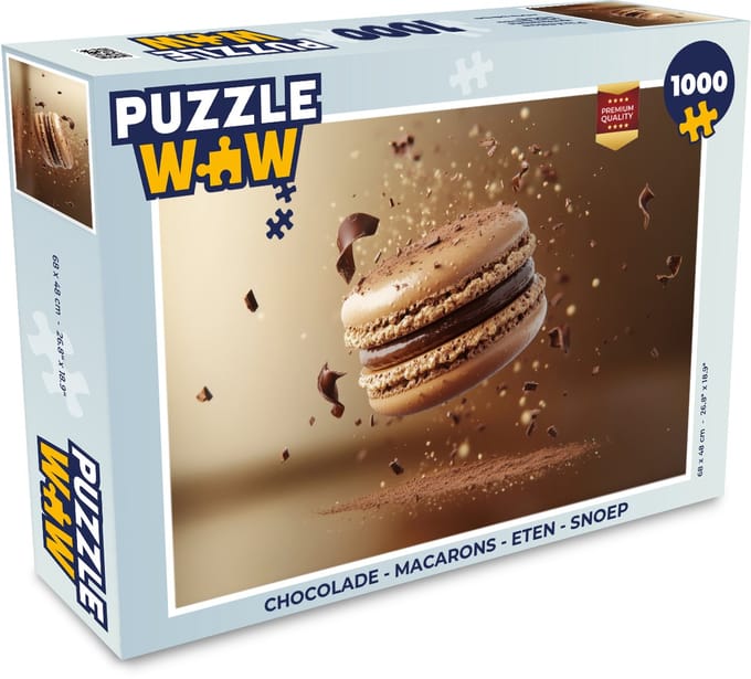 Puzzel Chocolade - Macarons - Eten - Snoep - Legpuzzel - Puzzel 1000 stukjes volwassenen