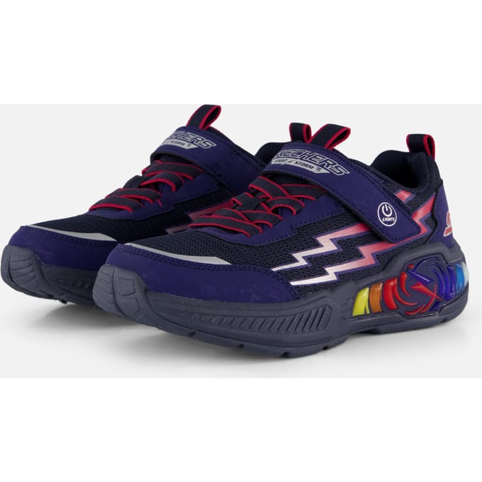 Skechers LIGHT STORM 3-PRISM TECH Jongens Sneakers - Donkerblauw / Rood