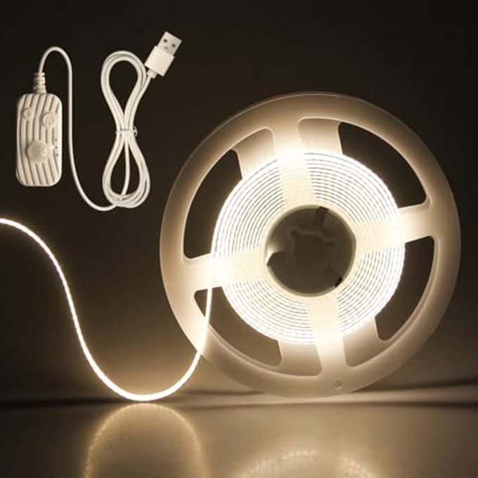 Dimbare Bewegingssensor USB LED Strip Licht voor Trap & Keuken - Neutraal Wit 5V