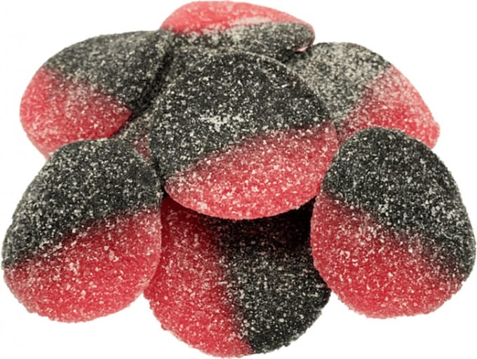 Drop en framboossmaak snoep 1 kilo veggie snoep
