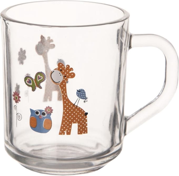 Mok Glas GIRAFFE 230 ml - Koffiemok - Theebeker - Koffie - Beker
