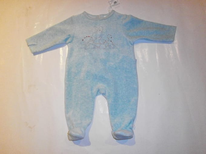 pyjama noukie's 1jaar 80, groen in velour
