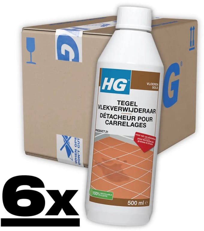 6x HG Vlekverwijderaar Tegel 500 ml