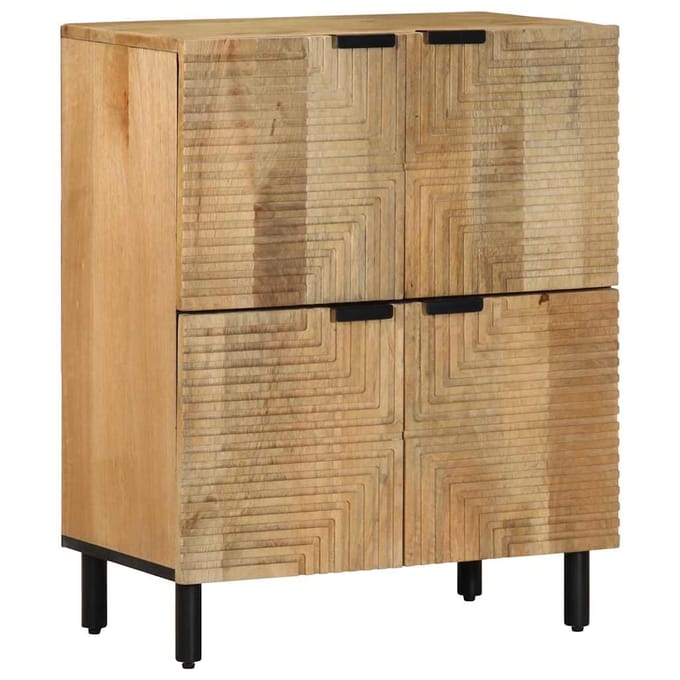 vidaXL - Dressoir - 60x33x75 - cm - massief - mangohout - bruin