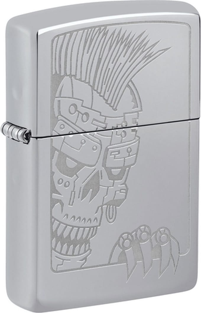 Zippo Mohawk Skull Design