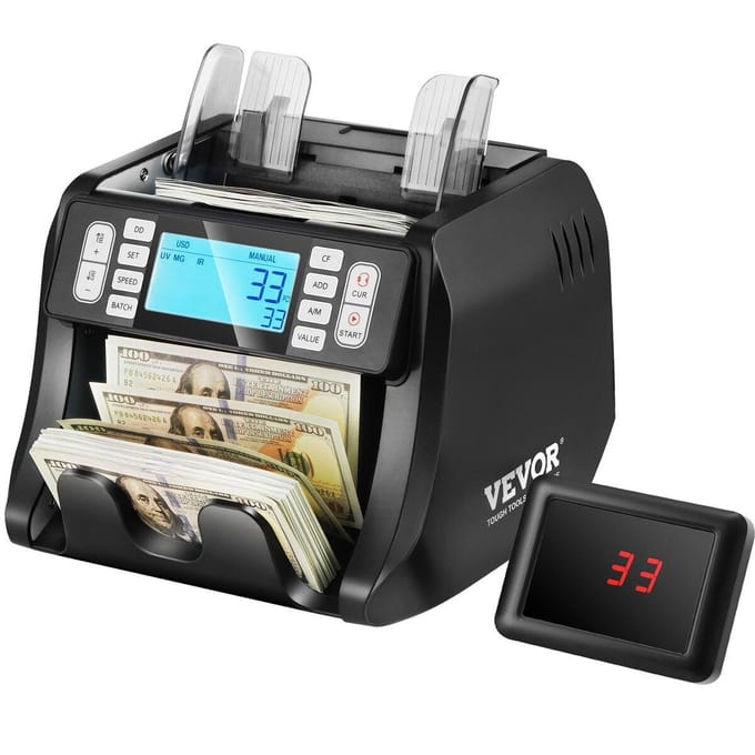 Machine à compter l'argent Compteuse de billets avec détection de faux UV MG IR DD