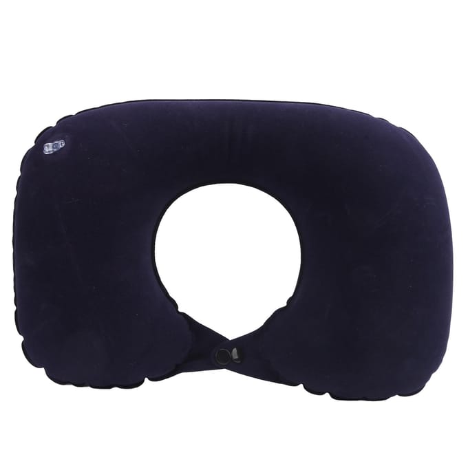 Oreiller en forme de U Press Gonflable Doux Coussin Repose-Tête Protection Cervicale pour Voiture Bureau