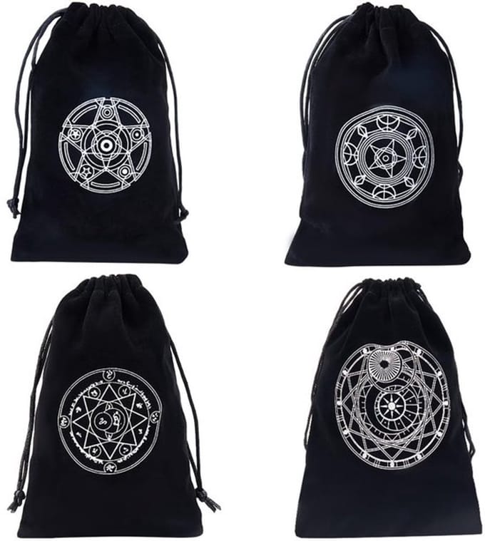 Allecto - Opbergzakken - Tarot - Cadeauzakjes - Zwart - Fluweel