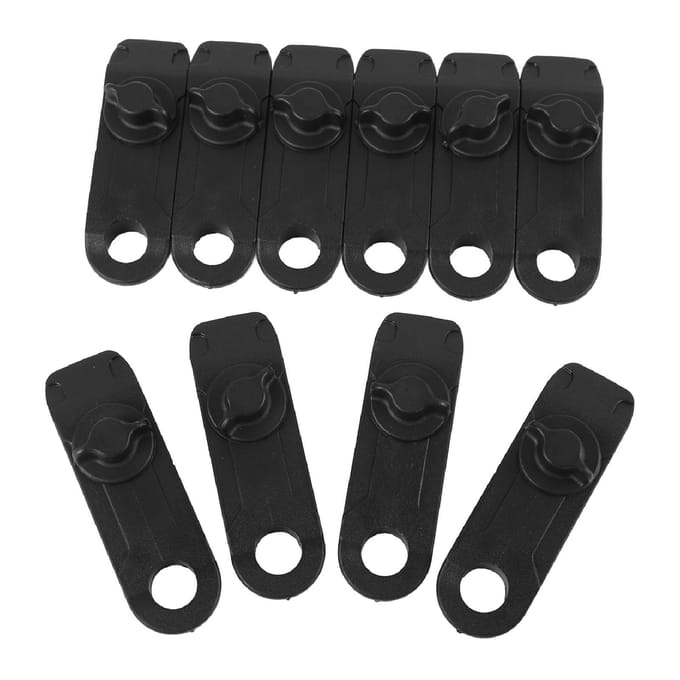 10 stuks Tarp Clips Stevige Plastic Heavy Duty Tent Clips Zwembadafdekking Clips voor Kampeer Luifels Luifels black