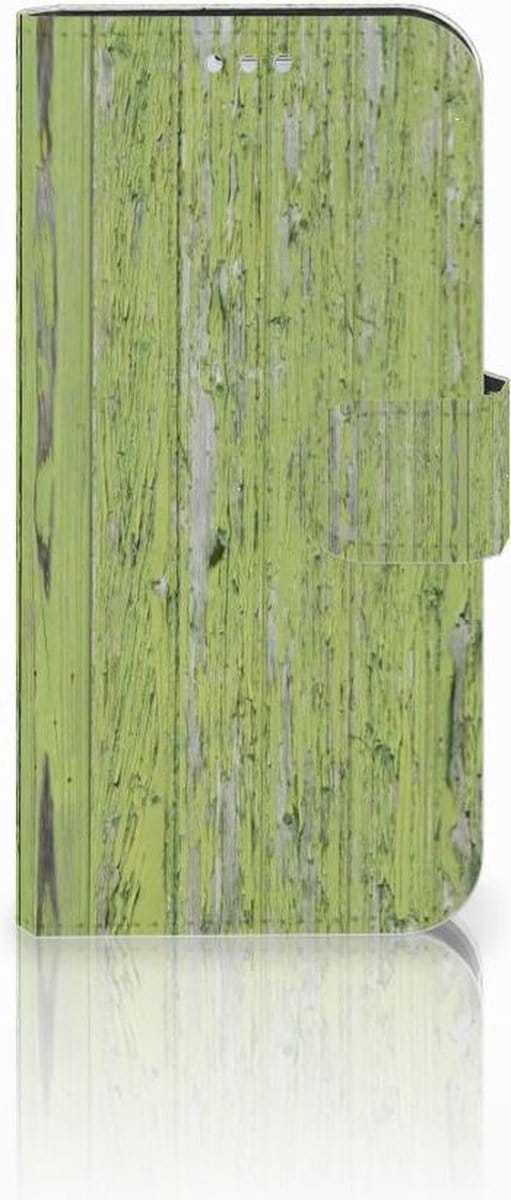 Samsung Galaxy S7 Book Style Case Green Wood