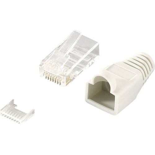CAT6 Connector met tule en hulpstuk RJ45 - Unshielded 100 stuks - Kabelverbinder - Kabel Connector