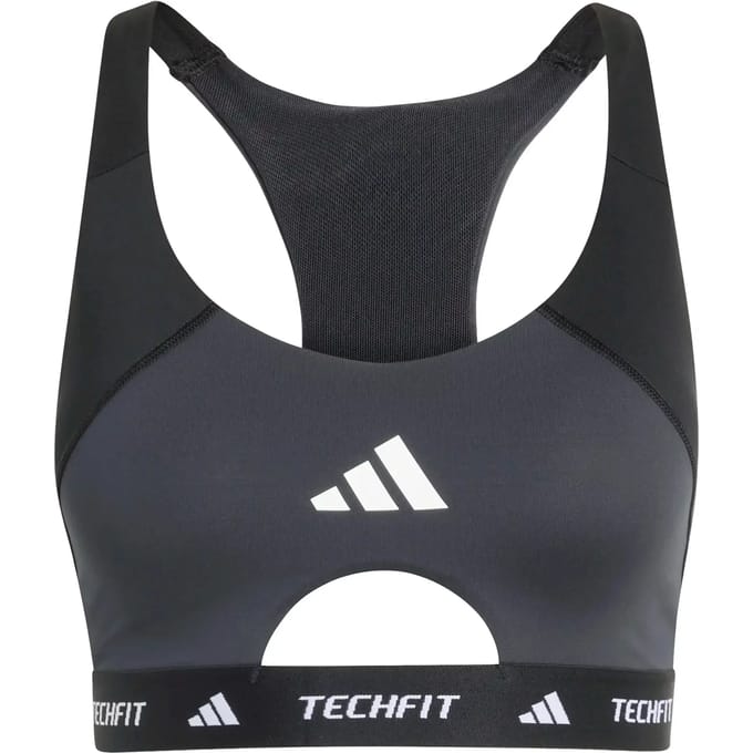 Adidas Performance Techfit Color Block Medium Support Workoutbeha - Dames - Zwart