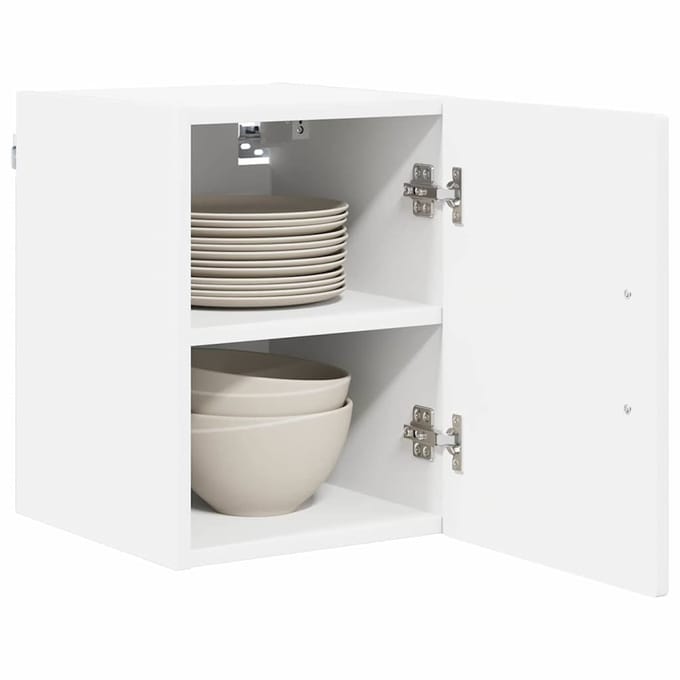 vidaXL Wandkast LUCCA 2 pcs Wit 30 x 31 x 40 cm Bewerkt hout