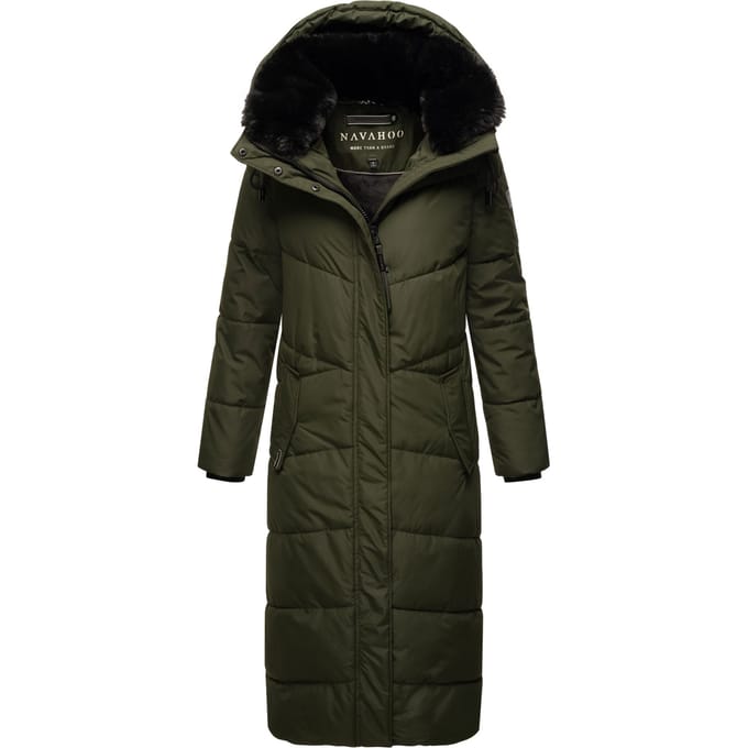 Navahoo dames gewatteerde winterjas Hingucker – Extra Lang & Warm
