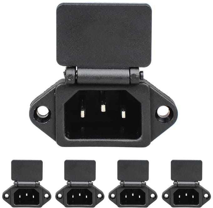 5 Stuks C14 Paneelmontage Stekkeradapter - AC 250V 10A 3 Pins Inlaatmodule