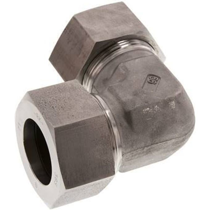 38S RVS Elbow 90deg Snijring 315 Bar DIN 2353 - FL2E-C-ST-38-S