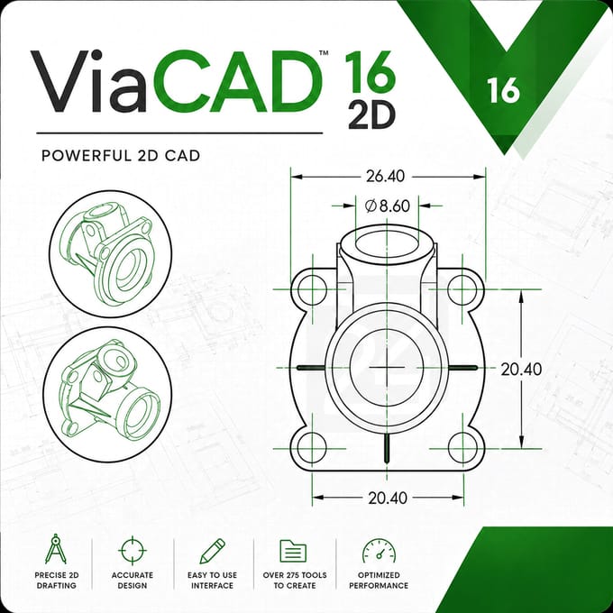 ViaCAD 16 2D Windows Nieuwe Aankoop