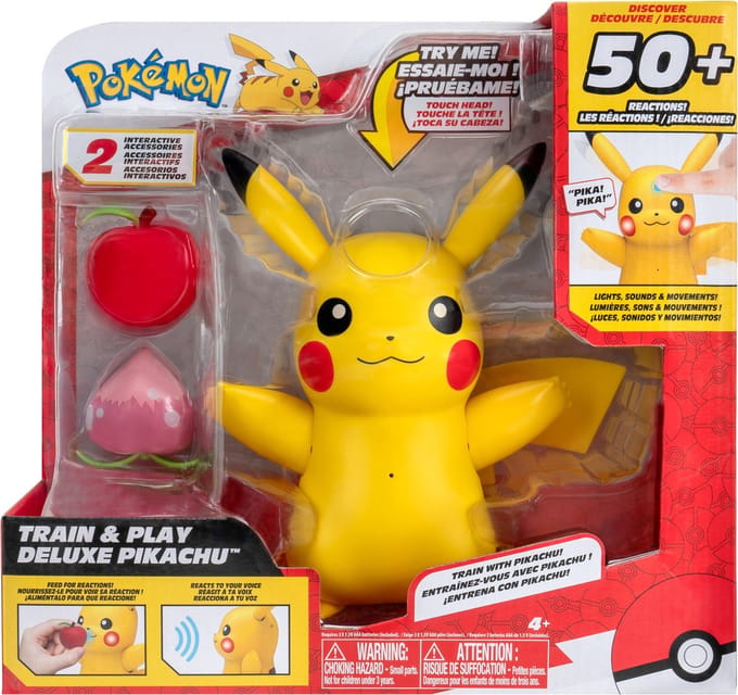 Pokemon Deluxe Train & Play Pikachu Bekende knuffels