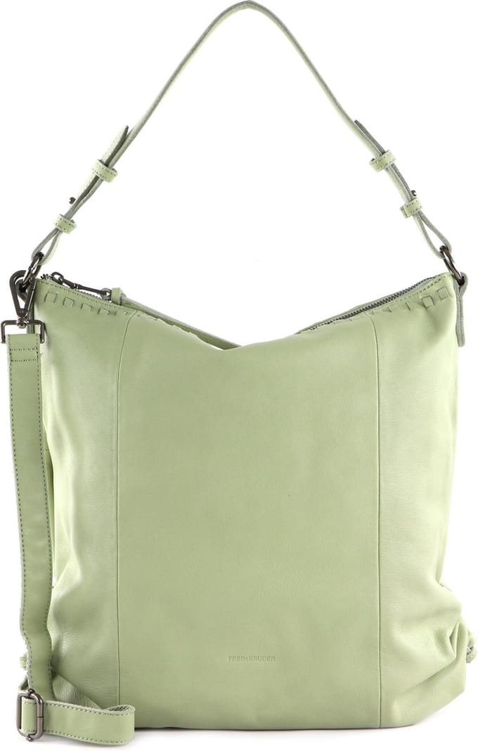 FREDsBRUDER Leren Schoudertas Indial Hobo Bag Ice Green Lichtgroen